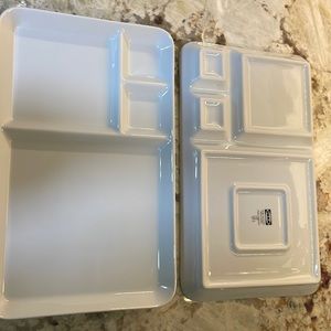 Set of 2 IKEA Ceramic Divided Plates
